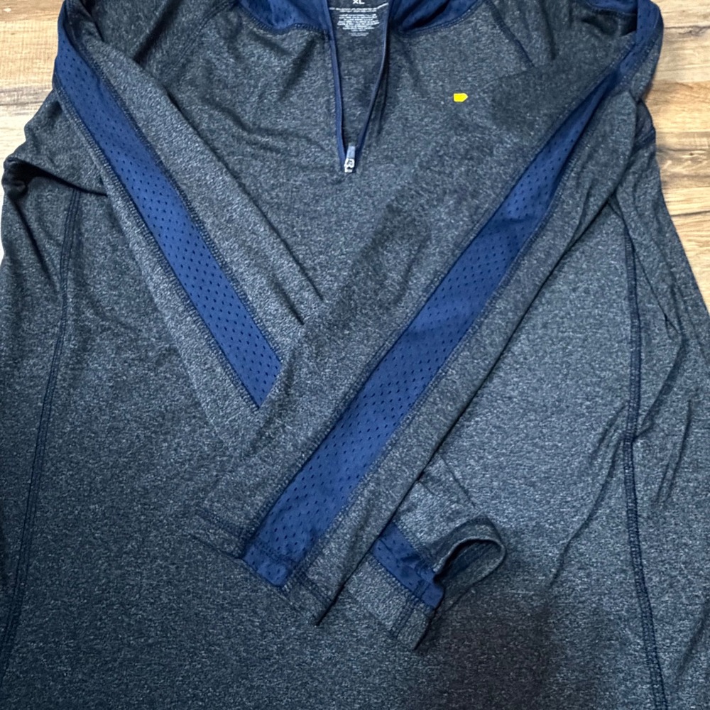 Colosseum West Virginia University WVU Quarter Zip Hoodie Womens XL Gray Navy - Picture 5 of 10